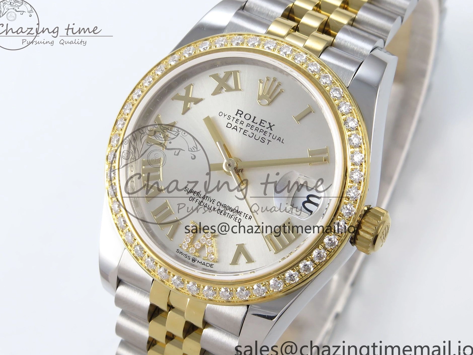 JARF DateJust Diamonds Steel Bracelet Silver 1:1 904L Jubilee Edition Roman Dial on 31 YG 278383RBR Best SS HZ2236 0521
